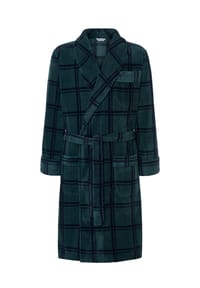 El Búho NOCTURNO® - Luxuriöser Herren-Morgenmantel, Polarfleece - Grün