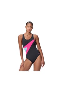 speedo® - Badeanzug Hyperboom, breite Träger, für Damen - ANTHRACITE/PINK