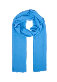 Seasons of April - Damen Seidenschal Alessandra Schal Elegant, dünn, leicht & weich, mit kurzen Fransen - blau