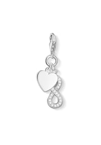 Thomas Sabo Glam & Soul - Charm-Anhänger Herz mit Infinity - silber, weiß