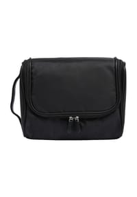 GLOBETROTTER - COSMETIC Beautytasche, Haken, Reißverschluss, uni - BLACK