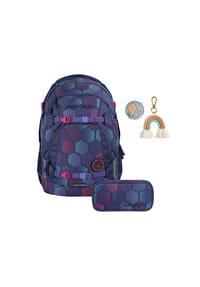 coocazoo - Schulrucksack-Set Schulrucksack-Set MATE Indigo Illusion Unicorn - Blau
