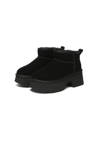 EVERAU® - Damen 3-in-1 Plattform-Mid-Boots – Nicobar - BLACK