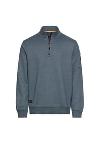 camel active - Sweatshirt mit Troyerkragen - Grau