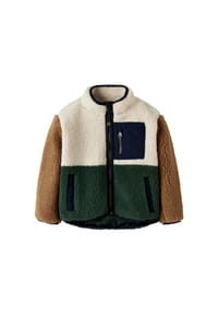 name it® - Teddyjacke, Stehkragen, für Kinder - 306384 JUNGLE GRE