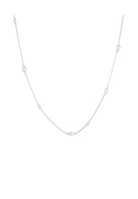 elli. - Halskette Elegant Basic Süsswasserzuchtperlen 925 Silber - Gold
