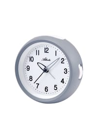 Atlanta by PARAGON - Quarzwecker ohne Ticken mit Lichtsensor - 2133/4 - Grau