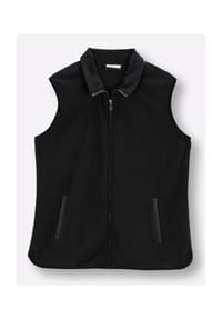 sheego - Fleece-Weste - schwarz