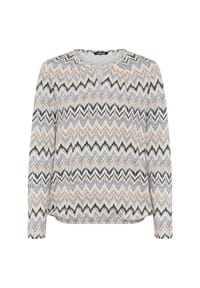 olsen - Shirt mit Allover-Dessin und Tunikaausschnitt - Almond Beige