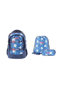 2be® 2BeCombo - 3er Set Schulrucksack Blue mit Turnbeutel und Federmäppchen - Blue