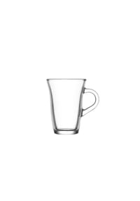 COFI - LAV Nisa Teegläser 3er Set mit Henkel - 150 ml, elegant & robust - Transparent 9,5 x 6 cm