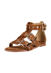 ALMA EN PENA - Veloursleder Sandalen - Caramel