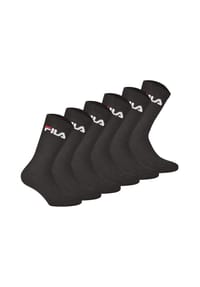 FILA - Unisex Socken, 6er Pack - Crew Socks, Frottee, Tennis, Sport (2x 3 Paar) - Blau