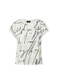 s.Oliver BLACK LABEL - Blusenshirt, U-Boot-Ausschnitt, für Damen - 02D7 WHITE