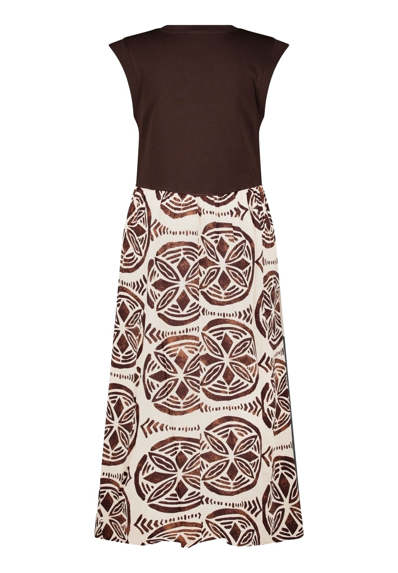 Cartoon Shirtkleid, 7/8-Lang, FüR Damen, Beige|Braun, 38