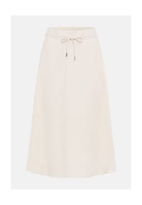 olsen - Rock in Midilänge aus Viskose-Leinen-Mix - Linen Beige