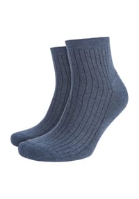 DUNMORE - Kurzsocken, gerippt, für Herren - 213 JEANS MEL.