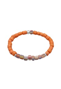elli. - Armband Glas Beads Orange 925 Silber - Orange