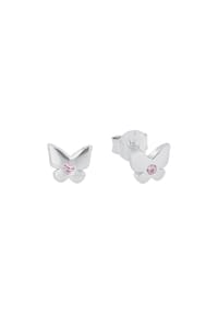 Prinzessin Lillifee - Ohrstecker für Mädchen, 925 Sterling Silber, Zirkonia synth. | Schmetterling - Pink