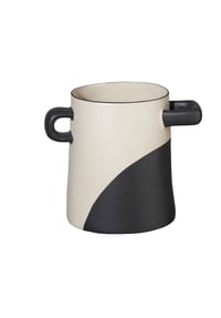 ASA - rayu Vase Tischvase - Beige / Schwarz