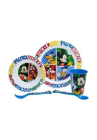 COFI - Teller-Set Mikrowellengeeignet 5-teiliges Kindergeschirr - Mehrfarbig 25x8,5x25,5 cm