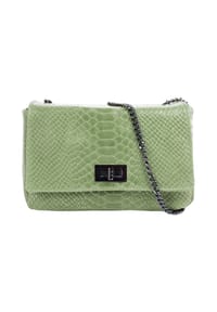 Cluty - Umhängetasche Echt Leder, Made In Italy - beige