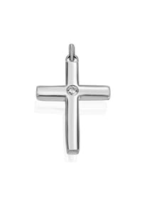 ONE ELEMENT - 0,08 ct Diamant Brillant Anhänger aus 585 Weißgold - silber