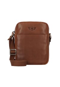 GREEN BURRY Vintage - Vintage Mini Bag Umhängetasche Leder 17 cm - natur