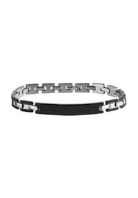 Adelia's Bold Style - Armband – Gliederarmband aus Edelstahl 20,5 cm - weiß