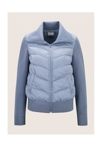MADELEINE - Steppjacke mit großem Kragen - rauchblau