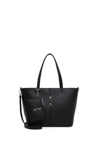 Emily & Noah E&N LEWE - Shopper, Kunstleder, Reißverschluss, für Damen - 100 BLACK