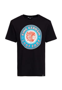 KING KEROSIN - Print-Shirt mit plaktivem Retro Front Print Chop Shop - grün