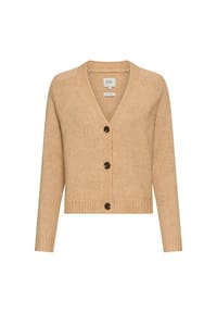 camel active - Strickjacke mit Raglanärmeln und Knopfverschluss - Beere