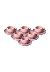 like. by Villeroy & Boch Kaffeetassen mit Untertassen Perlemor Coral 190 ml 6er Set rosa - PERLEMOR - rosa