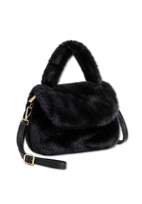 collezione alessandro® - Felltasche Smallfoot aus kuschelweichem Teddy - beige