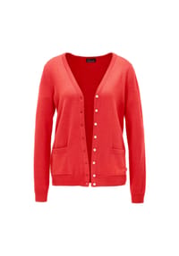GOLDNER - Kurzgröße:  Uni Merino-Cardigan Langarm - gelb