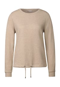 Street One - Langarmshirt, Tunnelzug, für Damen - 16344 SHEER BEIGE