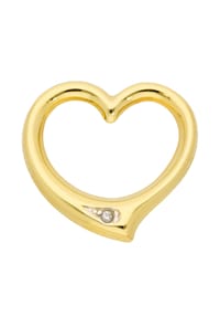 Adelia's - Damen Gold Schmuck 333 Gold Anhänger Swingheart mit Diamant - gold