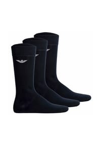 EMPORIO ARMANI - Herren Socken, 3er Pack - CASUAL COTTON, Kurzsocken, One Size - Marine