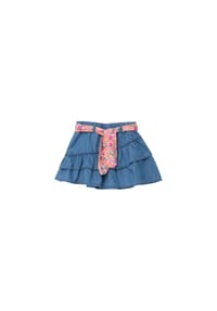 s.Oliver RED LABEL - Jeansrock, Bindegürtel, für Kinder - 54Y2  BLUE