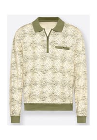 Witt - Langarm-Poloshirt - khaki-bedruckt