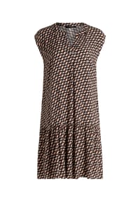 BETTY BARCLAY - Blusenkleid mit Gürtel - Dark Blue/Brown