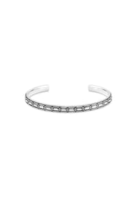Thomas Sabo Rebel at heart - Armreif schmal Krokodilpanzer Silber geschwärzt - silberfarben