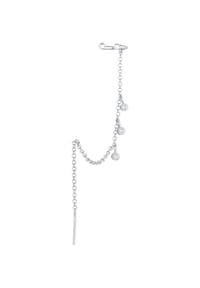 elli. - Ohrringe Elli Ohrringe Earcuff Durchzieher Zirkonia Single 925 Silber - Gold