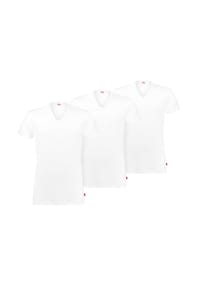 Levi's® - Herren T-Shirts, 3er Pack - EOCM, V-Ausschnitt, Kurzarm, einfarbig - Weiß