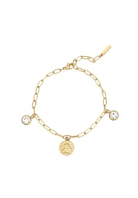 EAST / SIDE - Damen Armband aus Edelstahl in gelbgold mit Zirkonia - gelbgold