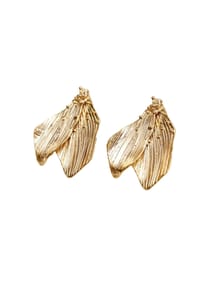 LES REINES - Aurelian Grace – Statement-Ohrringe, 24K vergoldet - Gold