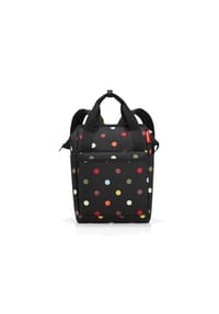 reisenthel® ALLROUNDER - Rucksack, Reißverschlussfach, verstellbare Schultergurte - SCHWARZ/PUNKTE