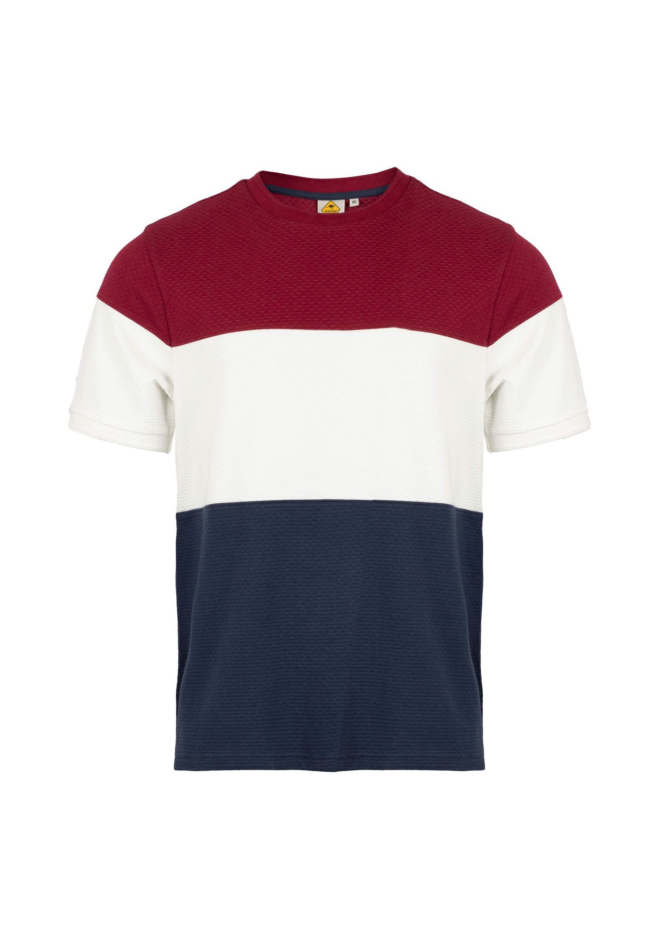 ROADSIGN Australia Herren T-Shirt Colourblock Design - Moderner Look In Blau/Weiß/Rot, Größe L