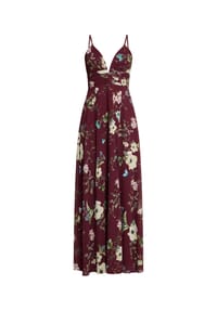 Vera Mont - Abendkleid, V-Ausschnitt, für Damen - 4856 DARK RED/GRE